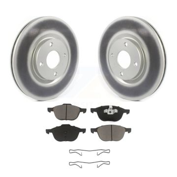 Front Coated Disc Brake Rotors And Ceramic Pads Kit For 2018-2022 Ford EcoSport KGC-100057