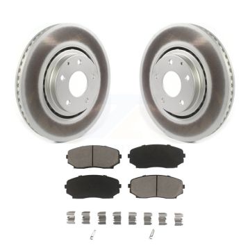 Front Coated Disc Brake Rotors And Ceramic Pads Kit For Mazda CX-5 CX-9 KGC-100058