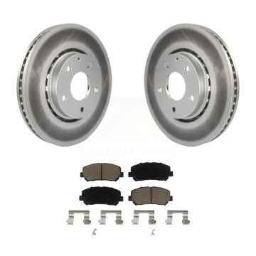 Front Coated Disc Brake Rotors And Ceramic Pads Kit For Mazda CX-5 KGC-100059