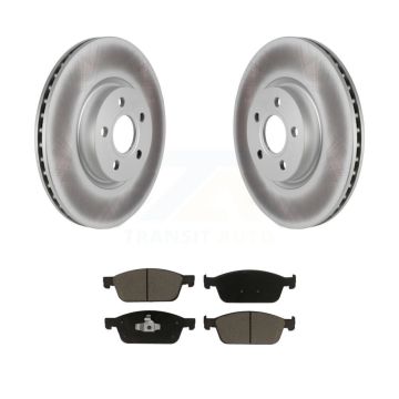 Front Coated Disc Brake Rotors And Ceramic Pads Kit For Ford Transit Connect KGC-100065