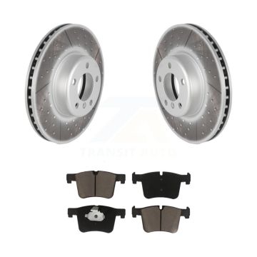 Front Coated Disc Brake Rotors And Ceramic Pads Kit For BMW 335i xDrive GT KGC-100085