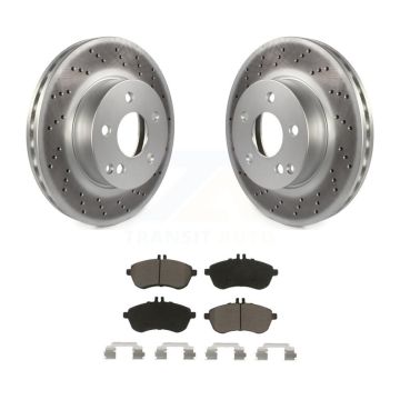 Front Coated Disc Brake Rotors And Ceramic Pads Kit For Mercedes-Benz C300 C250 C230 KGC-100092