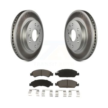 Front Coated Brake Rotor Ceramic Pad Kit For GMC Sierra 1500 Chevrolet Silverado Cadillac KGC-100099