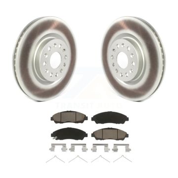 Front Coated Disc Brake Rotors And Ceramic Pads Kit For Cadillac XT5 Buick Enclave XT6 KGC-100100