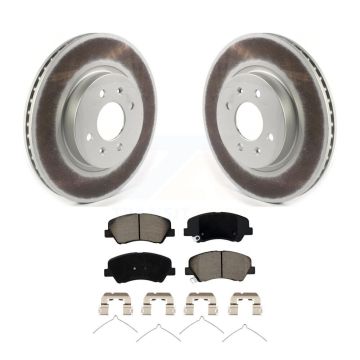 Front Coated Disc Brake Rotors And Ceramic Pads Kit For Kia Rio Hyundai Accent KGC-100102