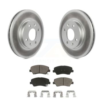 Front Coated Disc Brake Rotors And Ceramic Pads Kit For Hyundai Accent Kia Rio KGC-100104