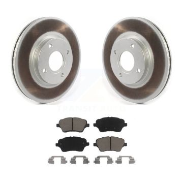 Front Coated Disc Brake Rotors And Ceramic Pads Kit For 2014-2019 Ford Fiesta ST KGC-100105