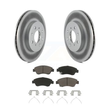 Front Coated Disc Brake Rotors And Ceramic Pads Kit For 2015-2020 Honda Fit KGC-100108
