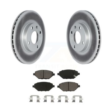 Front Coated Disc Brake Rotors And Ceramic Pads Kit For 2016-2022 Chevrolet Spark KGC-100110