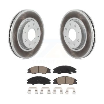 Front Coated Disc Brake Rotors And Ceramic Pads Kit For Kia Spectra Spectra5 KGC-100111