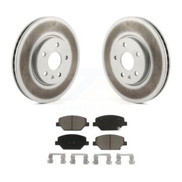 Front Coated Disc Brake Rotors And Ceramic Pads Kit For 2019 Buick Envision Cadillac XT4 KGC-100112