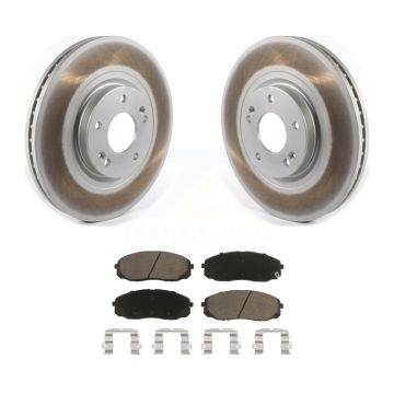Front Coated Disc Brake Rotors And Ceramic Pads Kit For 2015-2021 Kia Sedona KGC-100113