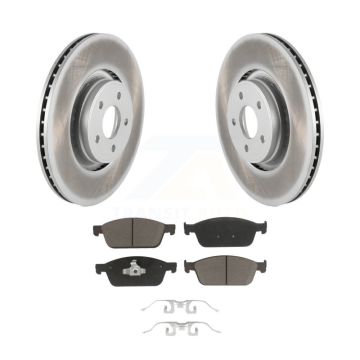 Front Coated Disc Brake Rotors And Ceramic Pads Kit For Ford Focus Lincoln MKC KGC-100114