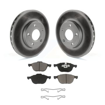 Front Coated Disc Brake Rotors And Ceramic Pads Kit For Ford Focus C-Max KGC-100115