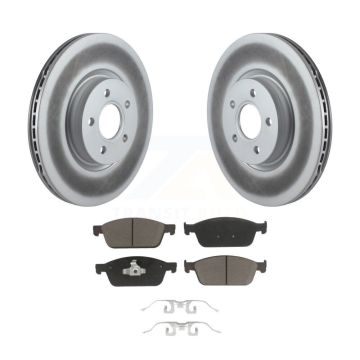 Front Coat Brake Rotor Ceramic Pad Kit For 2013-2018 Ford Focus With 320mm Diameter KGC-100116