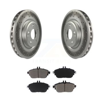 Front Coated Disc Brake Rotors And Ceramic Pads Kit For Mercedes-Benz GLA250 CLA250 B250 KGC-100120
