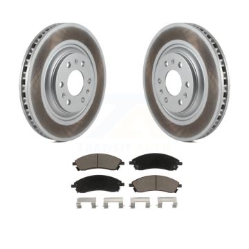 Front Coated Disc Brake Rotors And Ceramic Pads Kit For 2004-2009 Cadillac SRX KGC-100121