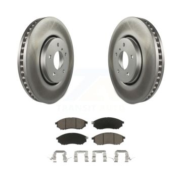 Front Coated Disc Brake Rotors And Ceramic Pads Kit For INFINITI FX35 FX37 FX45 KGC-100124