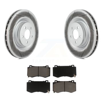 Front Coated Brake Rotor Ceramic Pad Kit For Dodge Charger Chrysler 300 Challenger Magnum KGC-100125