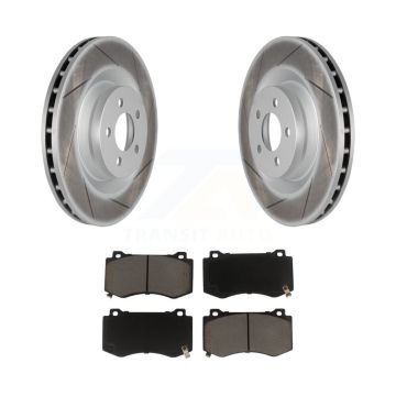 Front Coated Brake Rotor Ceramic Pad Kit For Dodge Charger Chrysler 300 Challenger Magnum KGC-100126