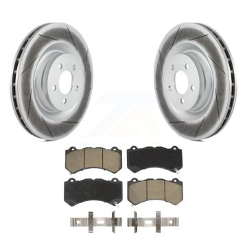 Front Coated Disc Brake Rotors And Ceramic Pads Kit For Dodge Challenger Charger KGC-100130