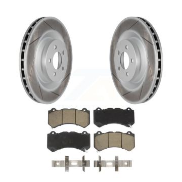 Front Coated Disc Brake Rotors And Ceramic Pads Kit For Dodge Challenger Charger KGC-100131