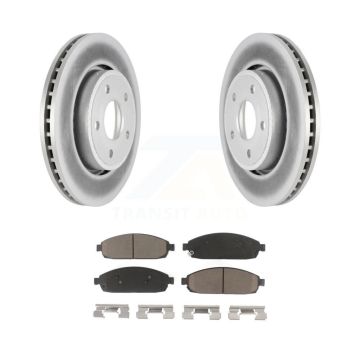 Front Coated Disc Brake Rotors And Ceramic Pads Kit For Jeep Grand Cherokee Commander KGC-100132