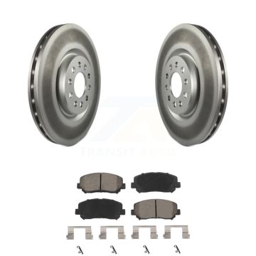 Front Coated Disc Brake Rotors And Ceramic Pads Kit For Jeep Cherokee Chrysler 200 KGC-100149