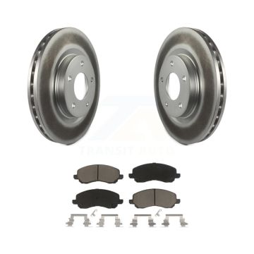 Front Coated Brake Rotors Ceramic Pad Kit For Mitsubishi Jeep RVR Outlander Patriot Dodge KGC-100151