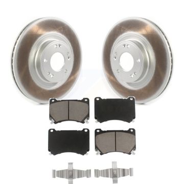 Front Coated Disc Brake Rotors And Ceramic Pads Kit For Hyundai Genesis KGC-100153