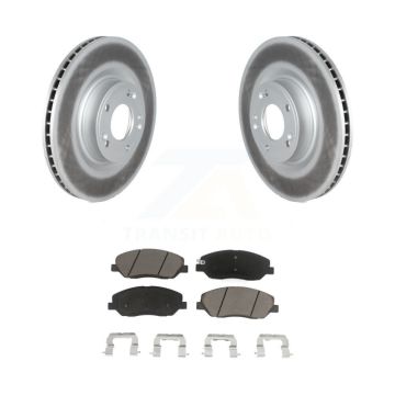 Front Coated Disc Brake Rotors And Ceramic Pads Kit For 2009-2011 Hyundai Genesis 3.8L KGC-100155