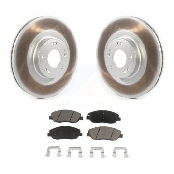 Front Coated Disc Brake Rotors And Ceramic Pads Kit For 2012 Hyundai Genesis 3.8L KGC-100156