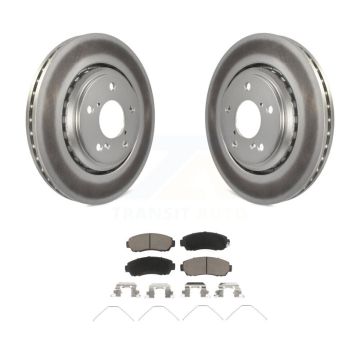 Front Coated Disc Brake Rotors And Ceramic Pads Kit For Honda Odyssey Passport KGC-100161