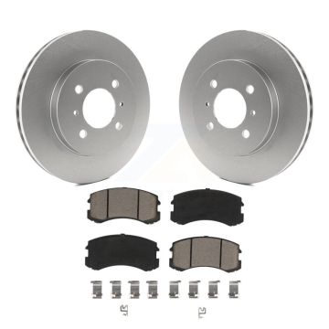 Front Coated Disc Brake Rotors And Ceramic Pads Kit For Mitsubishi Lancer KGC-100165