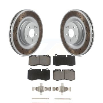 Front Coat Brake Rotors Ceramic Pad Kit For Mercedes-Benz S550 S450 SL550 CL550 S350 S400 KGC-100170