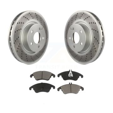 Front Coat Brake Rotors Ceramic Pad Kit For Mercedes-Benz C300 E350 C350 E400 E250 SLC300 KGC-100174