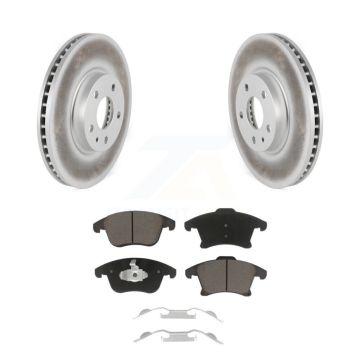 Front Coated Disc Brake Rotors And Ceramic Pads Kit For Ford Fusion Lincoln MKZ KGC-100180