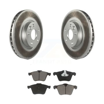 Front Coat Brake Rotor Ceramic Pad Kit For 2008 Volvo V70 With 300mm Diameter KGC-100185