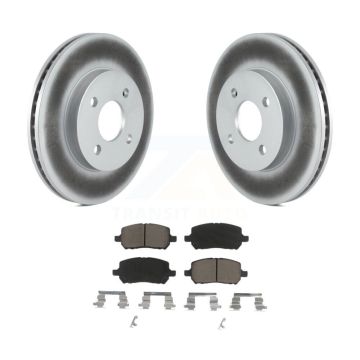 Front Coat Brake Rotor Ceramic Pad Kit For Chevrolet Cobalt Pontiac G5 Saturn Ion Pursuit KGC-100189
