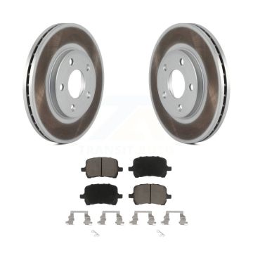 Front Coated Disc Brake Rotors And Ceramic Pads Kit For Chevrolet Malibu Pontiac G6 KGC-100192
