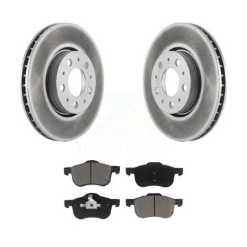 Front Coated Disc Brake Rotors And Ceramic Pads Kit For Volvo S60 XC70 V70 S80 KGC-100208
