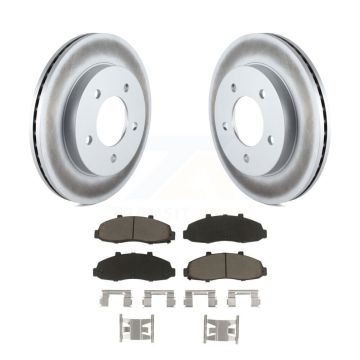 Front Coated Disc Brake Rotors And Ceramic Pads Kit For Ford F-150 Heritage 4WD KGC-100220