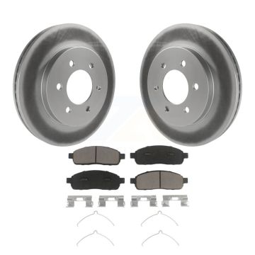 Front Coated Disc Brake Rotors And Ceramic Pads Kit For Ford F-150 Lincoln Mark LT 4WD KGC-100222