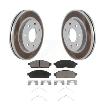 Front Coated Disc Brake Rotors And Ceramic Pads Kit For Ford F-150 Lincoln Mark LT 4WD KGC-100223
