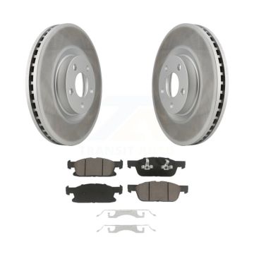Front Coat Disc Brake Rotor Ceramic Pad Kit For Ford Edge With 316mm Diameter KGC-100232