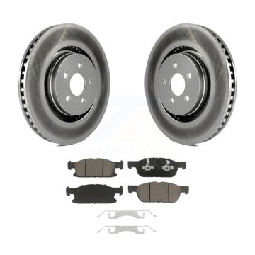 Front Coated Disc Brake Rotors And Ceramic Pads Kit For Ford Edge Lincoln Nautilus MKX KGC-100233