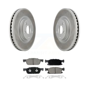 Front Coated Disc Brake Rotors And Ceramic Pads Kit For Lincoln Continental KGC-100235