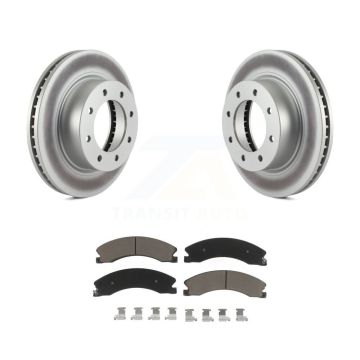 Front Coated Disc Brake Rotor & Ceramic Pad Kit For 2012-2021 Nissan NV2500 NV3500 NV1500 KGC-100236