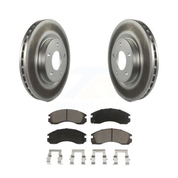 Front Coated Disc Brake Rotors And Ceramic Pads Kit For Mitsubishi Lancer KGC-100242