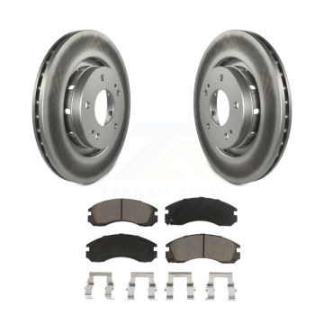 Front Coated Disc Brake Rotors And Ceramic Pads Kit For Mitsubishi Outlander PHEV Lancer KGC-100243